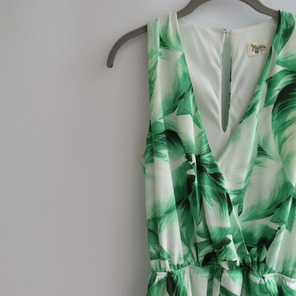 Show Me Your Mumu Womens Size Small Riri Green Tropical Floral Print Romper - Picture 3 of 15